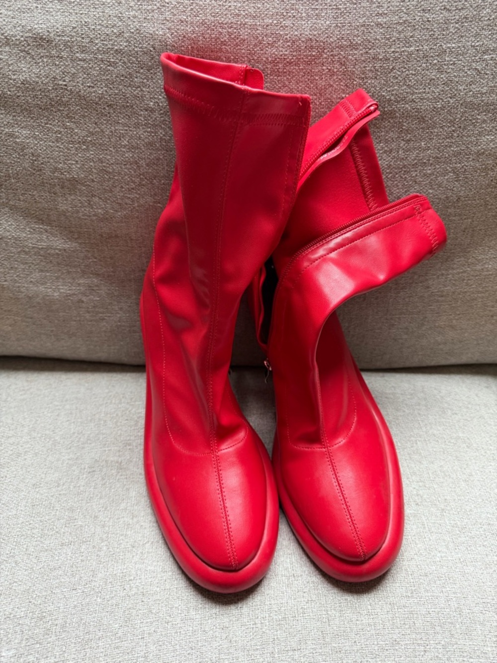 AKIRA Bold Red Mid-Calf Women's Boots